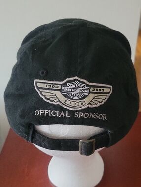 100th Anniversary Harley Davidson/Miller Lite Hat, Black, Vintage.